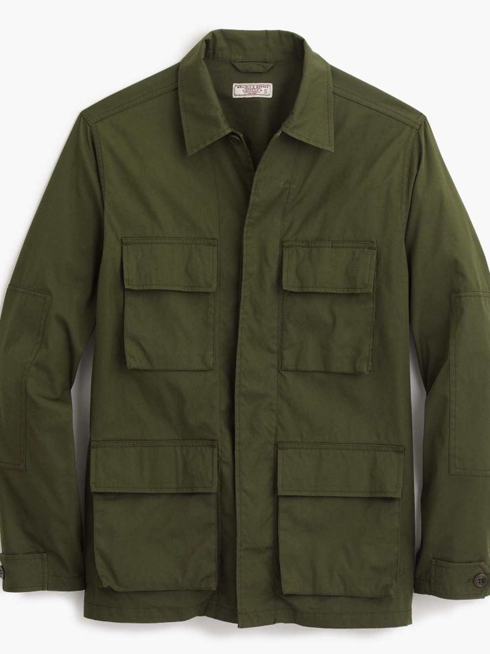 Wallace & Barnes Field Jacket Olive Green 4 Pocket Cotton Jacket
